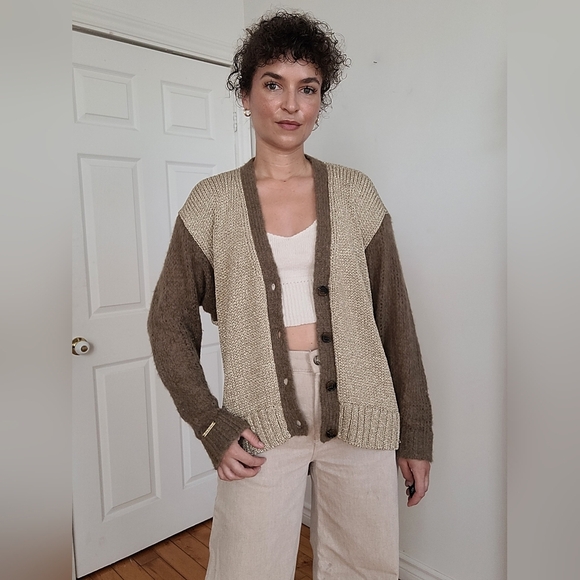 Michael Kors Two-Tone Cardigan Sweater - Picture 5 of 8